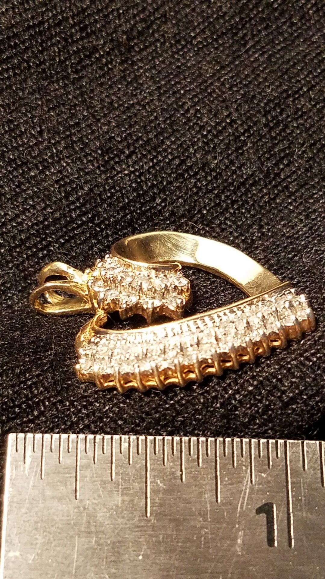 14k 1/2ct. Heart Pendant