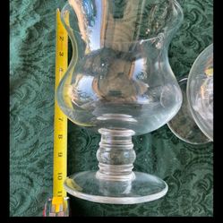  Clear Glass Wide Mouth Floral Vase Candle Holder Excellent