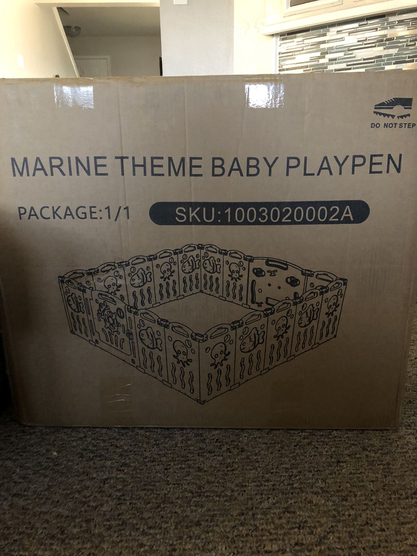 Marine Theme 18 Panel Baby Playpen