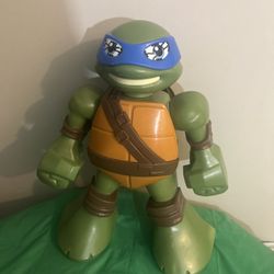 2015 Viacom LARGE Teenage Mutant Ninja Turtles TMNT Leonardo Action Figure 21"
