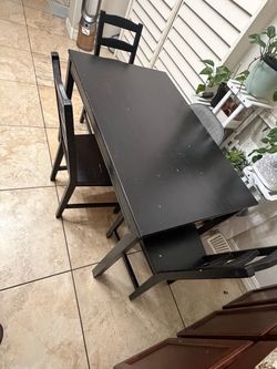 IKEA dining table with 3 chairs