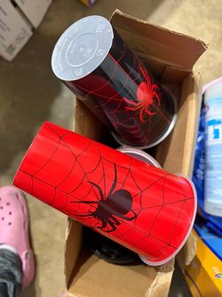 Spiderman cups with lids