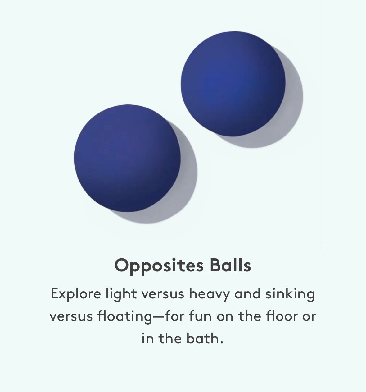 Lovevery montessori weighted opposites balls