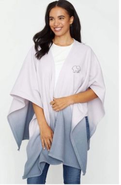 NWT Ivory Ella Gradient Cape - Light Purple and Gray