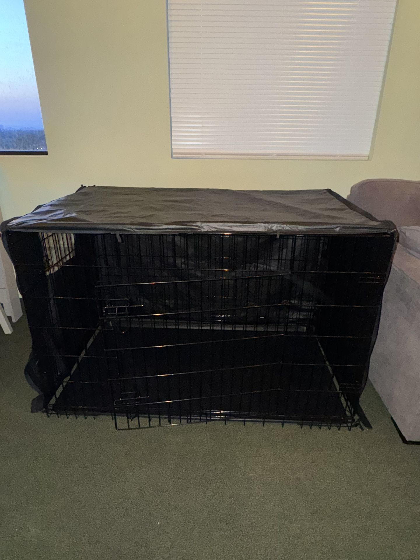 xl dog crate with cover