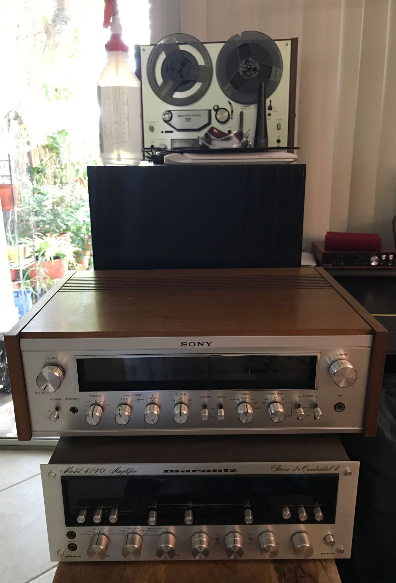 Sony STR 7055 Vintage Stereo receiver with wood case and service manual like new