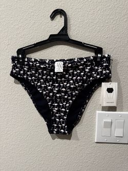 Free Assembly Womens S (4-6) Flamingo High Waist Bikini Bottom Lined