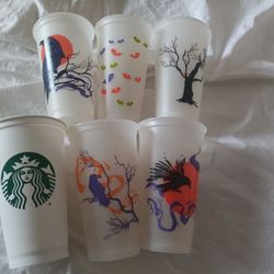 6 Starbucks Halloween Cups 