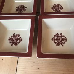 4 Square Serving Bowls