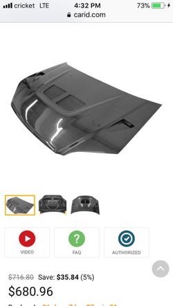 Carbon Hood 2001-2003 Honda Civi 2dr/4dr