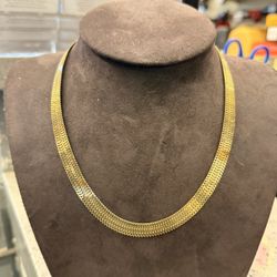 14KT Gold Herringbone Chain 