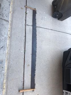 Vintage 6 foot 2 man crosscut saw