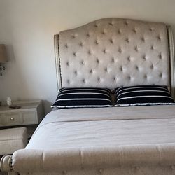 King-size bed frame/headboard & footboard