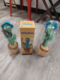 Brand New Talking Cactus Toys x3