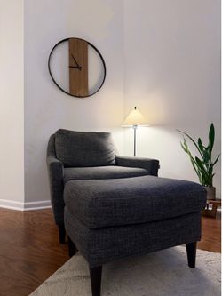 West Elm Everett Chair and Ottoman
