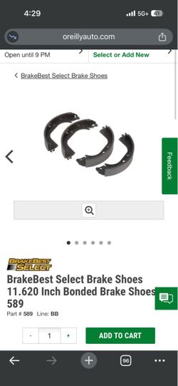 Brakebest Select 589 Rear Brake Shoes(Toyota)