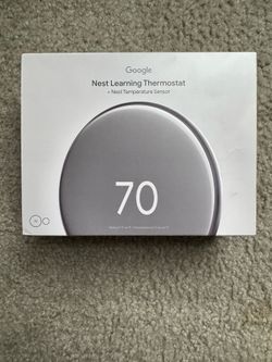 Google Nest Learning Thermostat (4th Gen) + Nest Temperature Sensor – New in Box