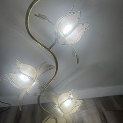 Vintage Mid Century Lotus Flower Lamp 