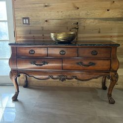 🔥 60” Neo-Classical Vessel Sink Vanity – One-of-a-Kind Statement Piece 🔥