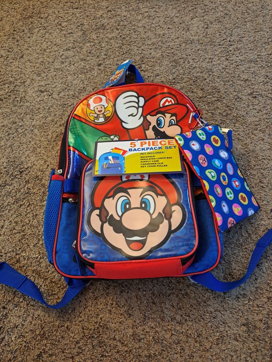 Mario Backpack Set