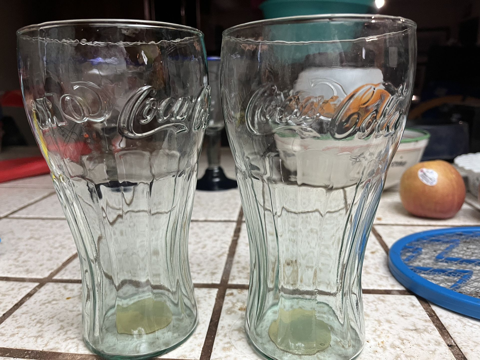 32 Ounce Coca Cola Glasses &5 For Both