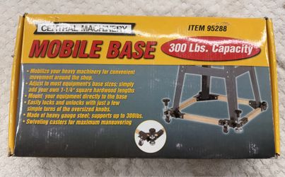Mobile Base Central Machinery 300 lb capacity NEW