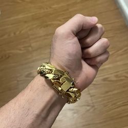 24MM Cuban Bracelet 14k Gold Plated 