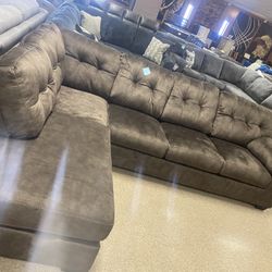 $40 Down! Ashley Accrington Earth Sectional! Same Day Delivery!