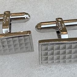 Vintage Christian Dior Silver Tone Cufflinks Set