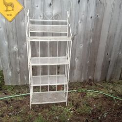Vintage Sturdy Metal 5' Foot Tall, 2' Foot Wide Garden Plant Stand, Great Condition. $30.00.