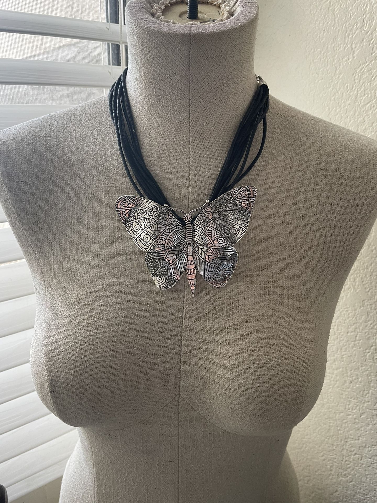 Butterfly Silver Necklace 