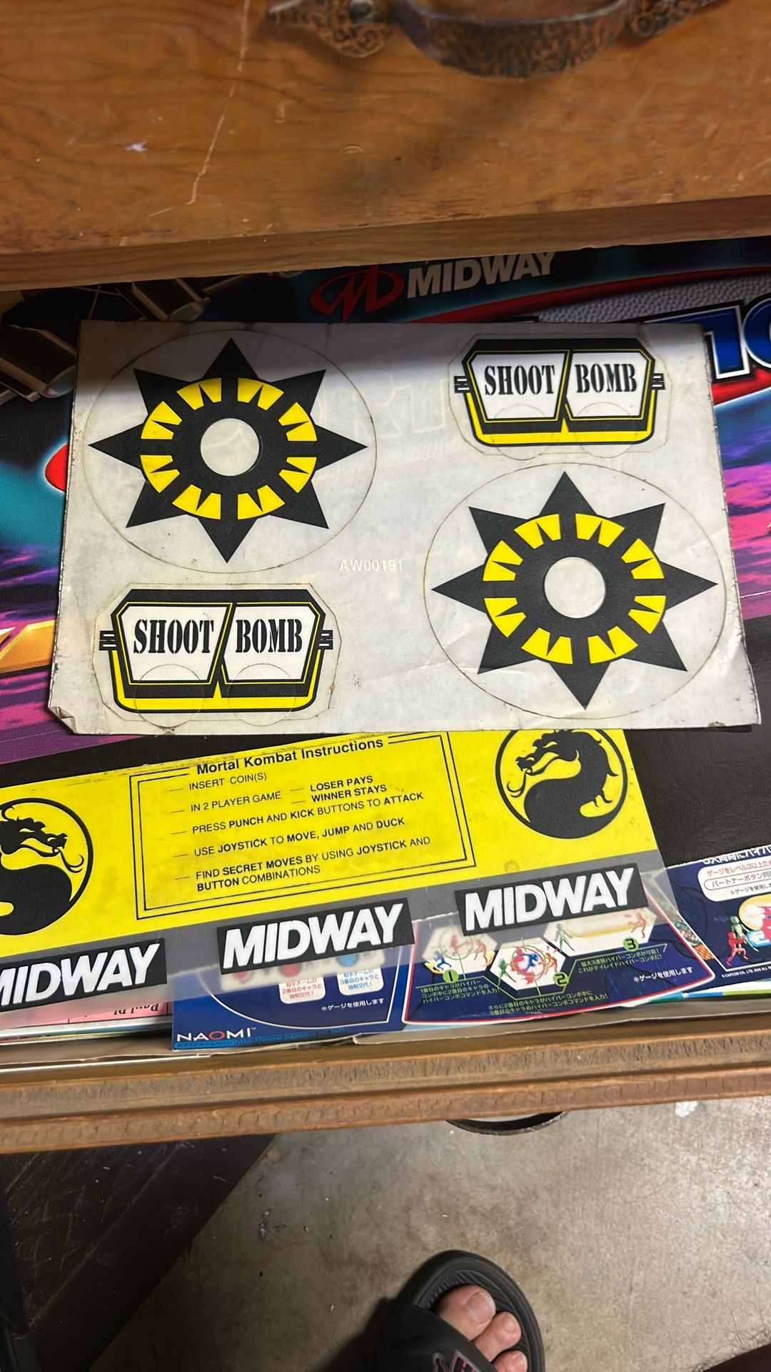 Shoot/bomb Arcade Video Game Joystick Control Panel Stickers 