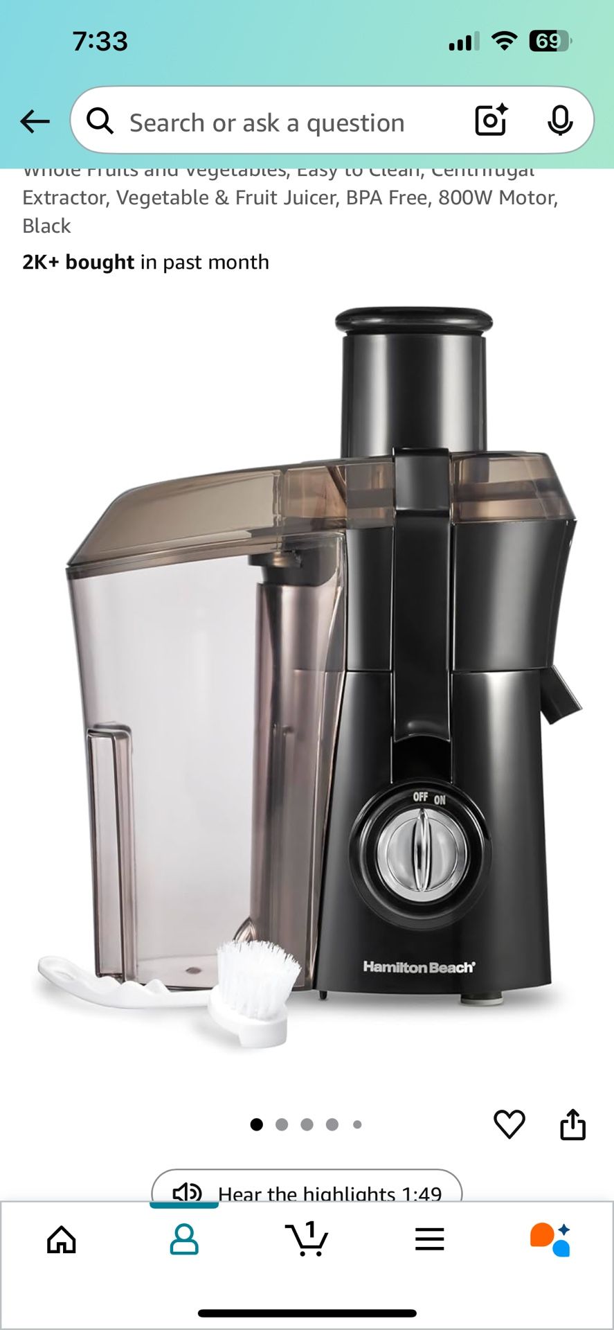Hamilton Beach Juicer