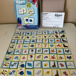Disney Finding Dory Memory Match Game With 72 Memory Match Cards   - Complete 