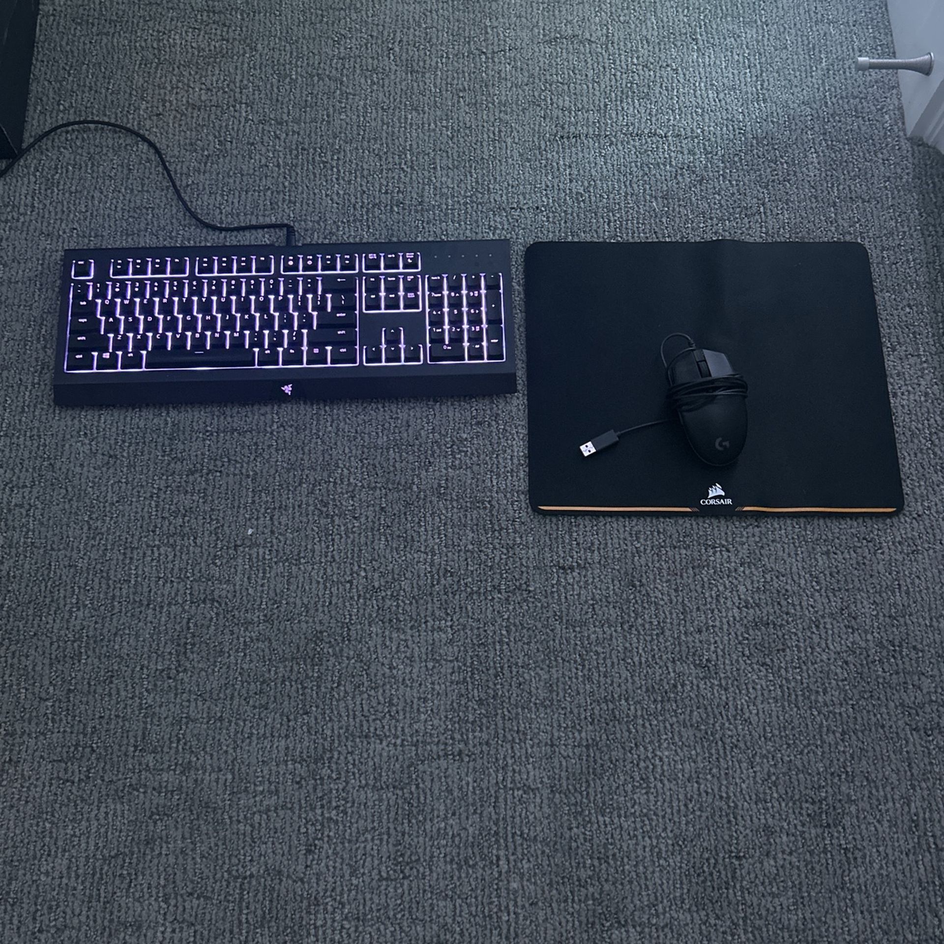 Gaming Mouse, Keyboard, And Pad Trio