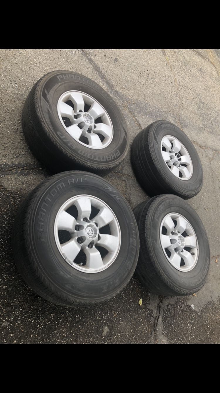 4 X 265/70r16 6x5.5 6x139.7 Stock 4runner Tacoma Tundra Sequoia Rims Wheels Yukon Tires