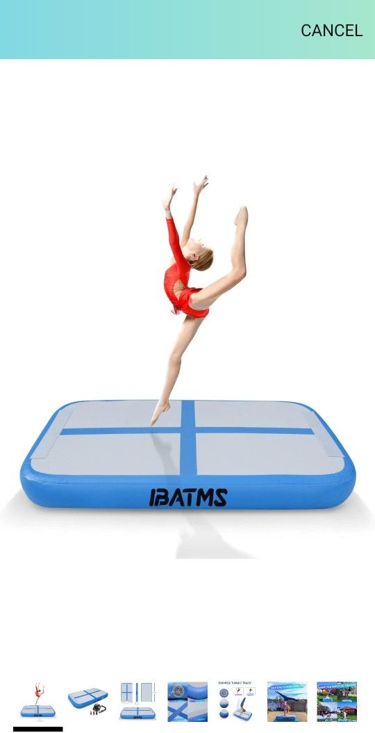 IBATMS Air Tumbling Mat, Inflatable Gymnastics Air Mat for Gymnastics Training/Home Use/Cheerleading/Yoga/Water item46822