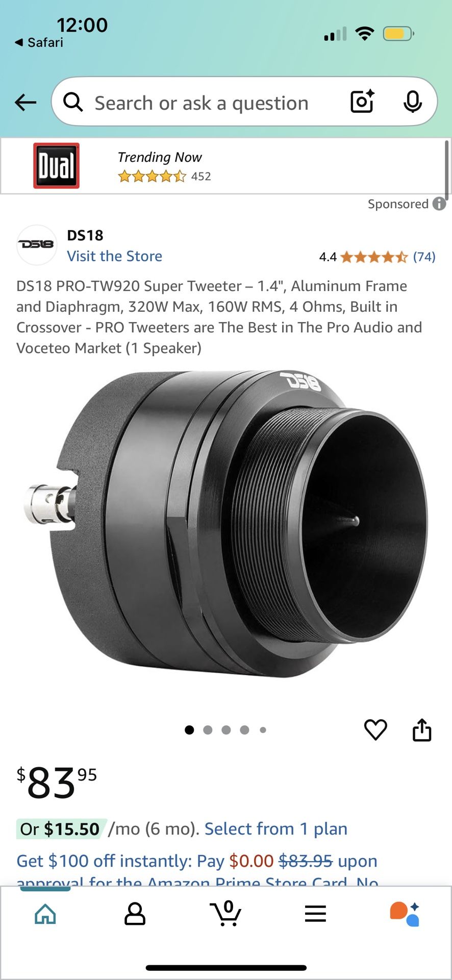 DS18 PRO-TW920 Super Tweeter