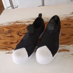 $70 Brand New Men's Adidas Superstar Low Slip On Black Size 11.5 