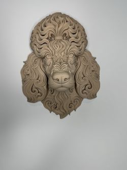 Poodle Wall-Head | 3D Printed Wall Decor