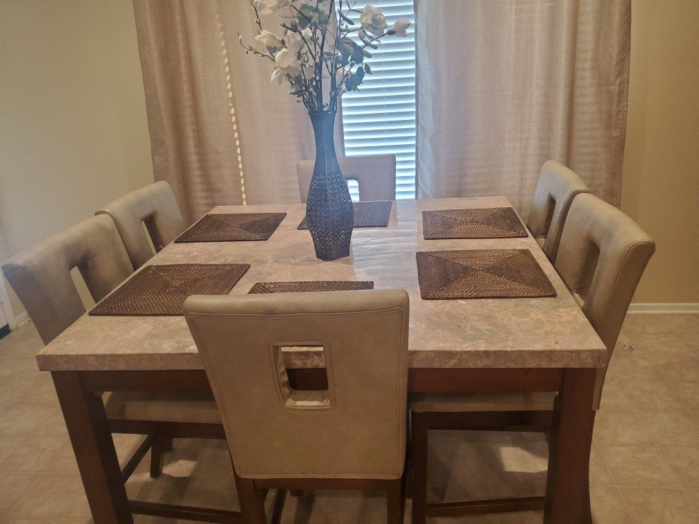 Marble table dining set