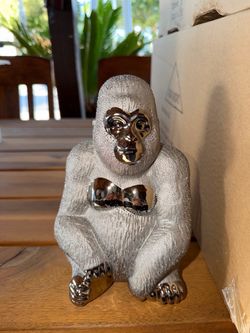 BULK: Silver Gorilla Decorative Figurines