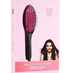 Pink Hair Straightener Brush