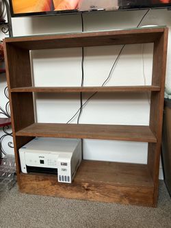 Wooden shelves