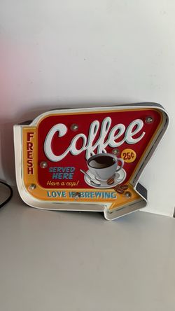 Retro Style LED Coffee Sign