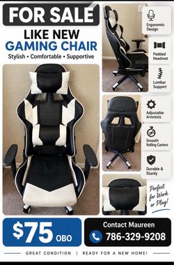 Black and White Gaming Chair