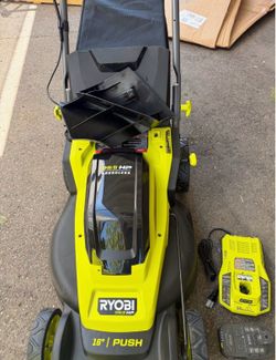 RYOBI ONE+ HP 18V Brushless 16 in. Cordless Battery Walk Behind Push Lawn Mower with (1) 4.0 Ah Battery and (1) Charger
