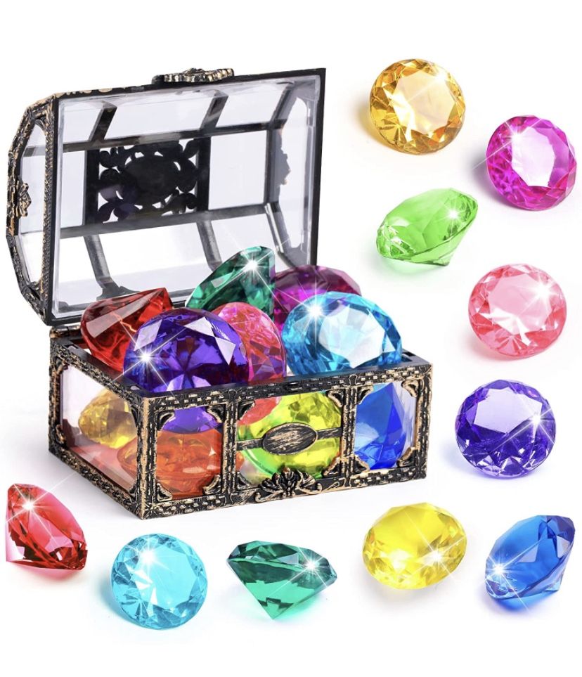 Pool Toy Diving Jewel Gem Treasure Kit Kids Children Swimming Swim Play