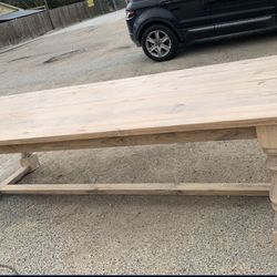 Custom Dining Table Farmhouse Country French Modern Rustic Solid Wood Set Restoration Hardware Insp Bench Hand Built Round Oval Counter Breakfast  