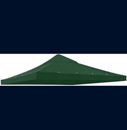 10 Feet x 10 Feet Waterproof Single Tier Gazebo Canopy Top Replacement Green